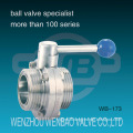 Stainless Steel 316 Manual Sanitary Butterfly Valve (welded X threaded)